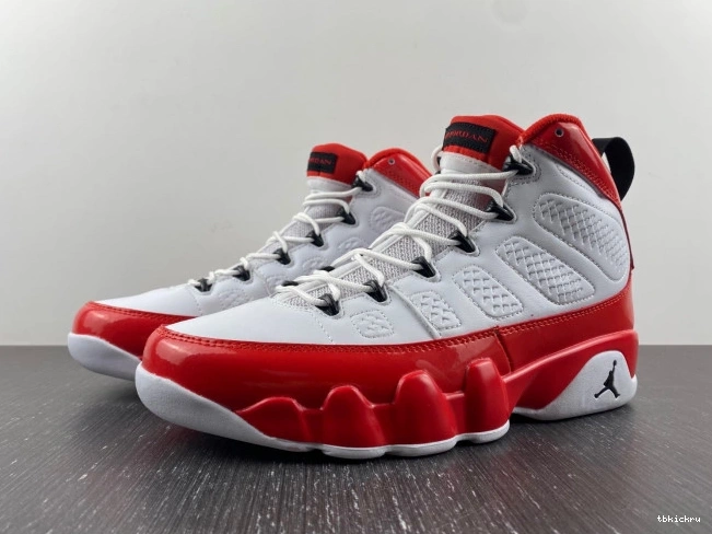Cheap TBK White Jordan 9 Air Retro Red Gym 302370-160 0630